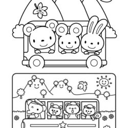 Ônibus para imprimir e colorir