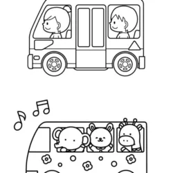 Ônibus para imprimir e colorir