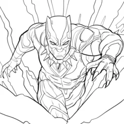 desenho de Pantera Negra