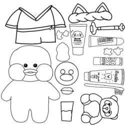 Paper duck para imprimir e colorir