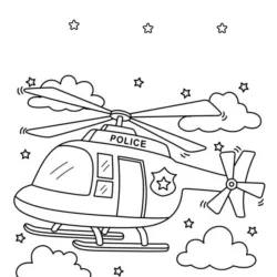 Polícia para imprimir e colorir