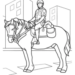 Polícia para imprimir e colorir