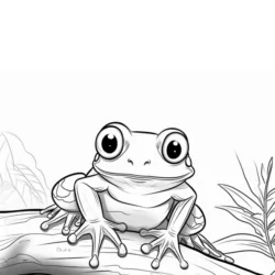 Sapo para imprimir e colorir