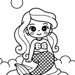 Sereia para imprimir e colorir