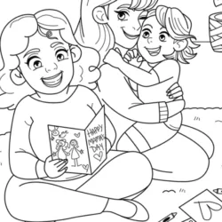 Dia das mães para imprimir e colorir