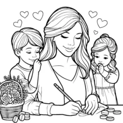 Dia das mães para imprimir e colorir