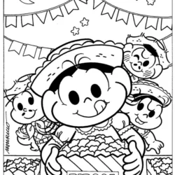 Festa junina para imprimir e colorir