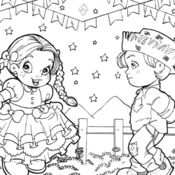 Festa Junina para imprimir e colorir