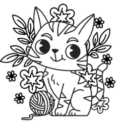 Gato para imprimir e colorir