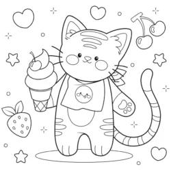 Gato para imprimir e colorir