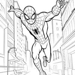 Homem aranha para imprimir e colorir