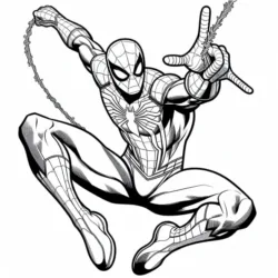 Homem aranha para imprimir e colorir