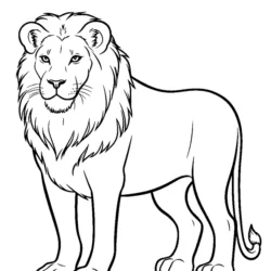 Leão para imprimir e colorir