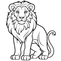 Leão para imprimir e colorir