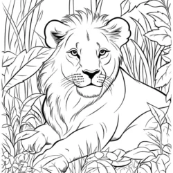 Leão para imprimir e colorir