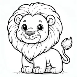 Leão para imprimir e colorir