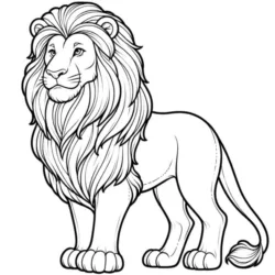 Leão para imprimir e colorir