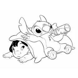 Lilo e stitch para imprimir e colorir