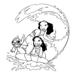 Lilo e stitch para imprimir e colorir