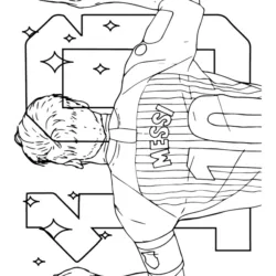 Messi para imprimir e colorir