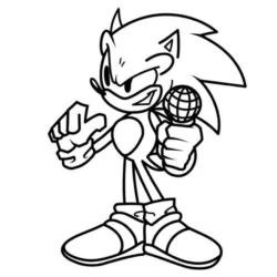 Sonic para imprimir e colorir