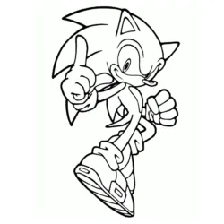 Sonic para imprimir e colorir