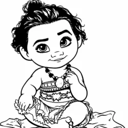 Moana para imprimir e colorir