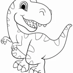 Dinossauro para imprimir e colorir