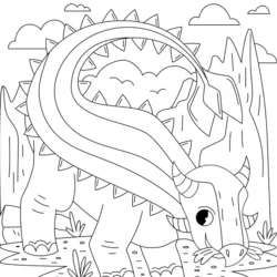 Dinossauro para imprimir e colorir