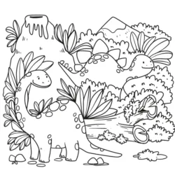 Dinossauro para imprimir e colorir