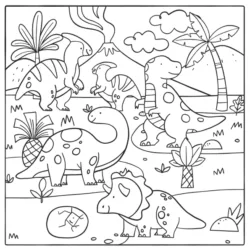 Dinossauro para imprimir e colorir