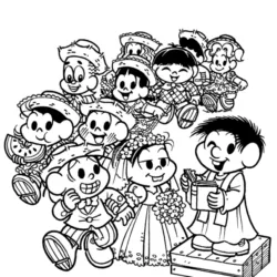 Festa junina para imprimir e colorir