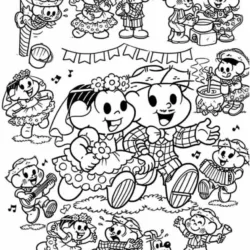 Festa junina para imprimir e colorir