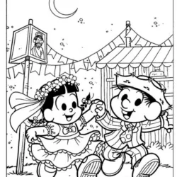 Festa junina para imprimir e colorir