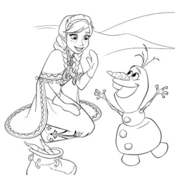 Frozen para imprimir e colorir
