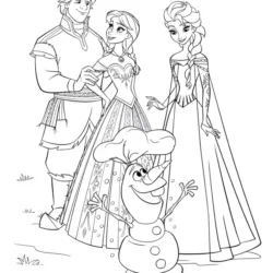 Frozen para imprimir e colorir