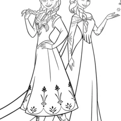 Frozen para imprimir e colorir