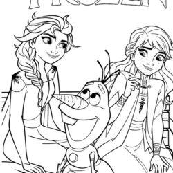Frozen para imprimir e colorir
