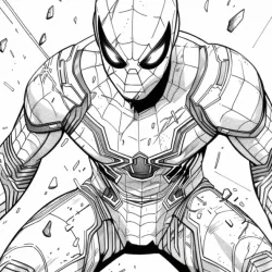 Homem aranha para imprimir e colorir