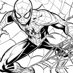 Homem aranha para imprimir e colorir