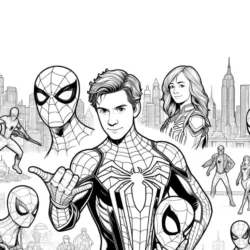 Homem-aranha para imprimir e colorir