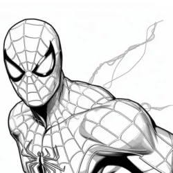 Homem-aranha para imprimir e colorir