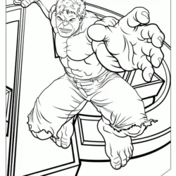 hulk para imprimir e colorir