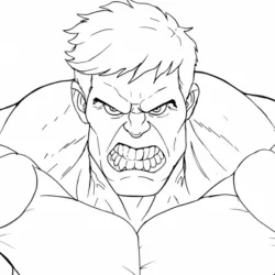 hulk para imprimir e colorir