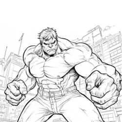 hulk para imprimir e colorir