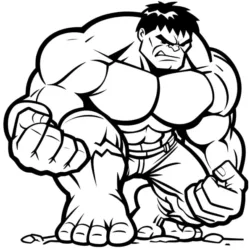hulk para imprimir e colorir