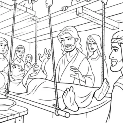 Jesus para imprimir e colorir