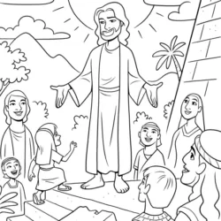 Jesus para imprimir e colorir