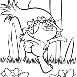 Trolls para imprimir e colorir