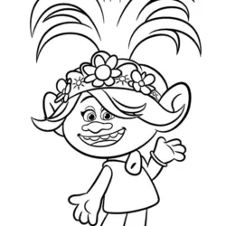 Trolls para imprimir e colorir